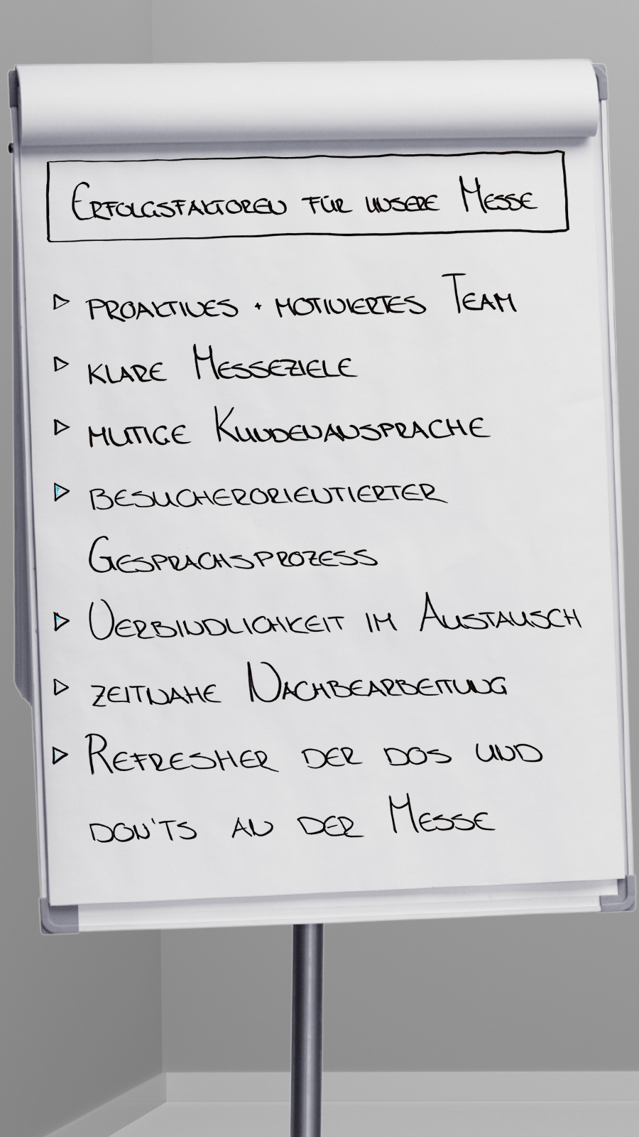 Flipchart_Messeauftritt_Erfolgsfaktoren